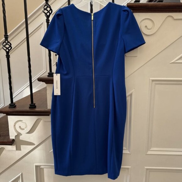 NWT! Calvin Klein Dress Royal Blue Sz 12 - Picture 3 of 3